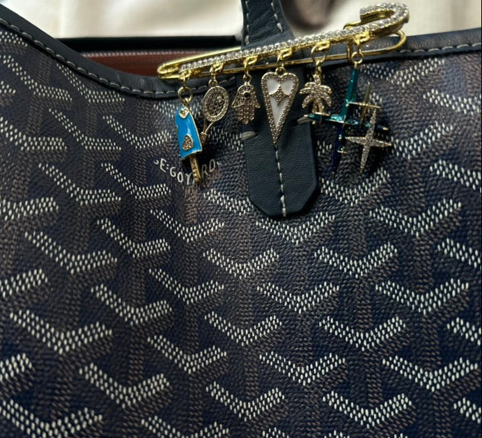 Blue Sparkle Charm (6 charms only for custom bag charms)