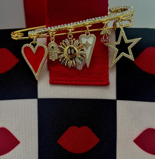 Red Heart Charm (6 charms only for custom bag charms)