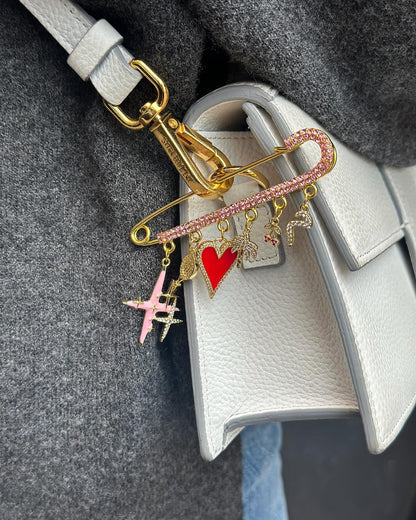 Red Heart Charm (6 charms only for custom bag charms)