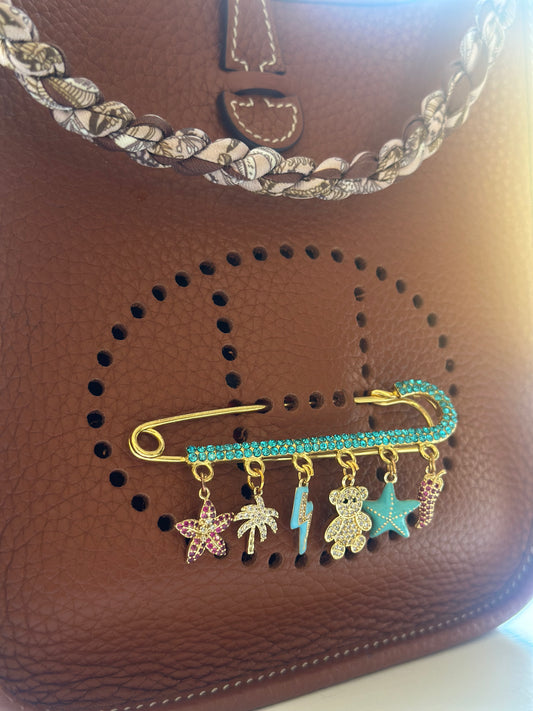 Baby Blue Starfish Charm (6 charms only for custom bag charms)