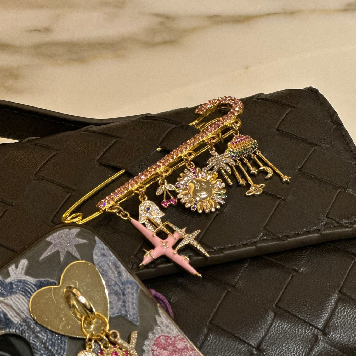 Pink Sparkle Charm (6 charms only for custom bag charms)