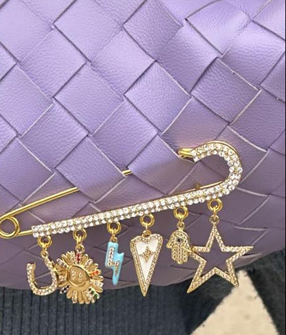 White Heart Charm (6 charms only for custom bag charms)