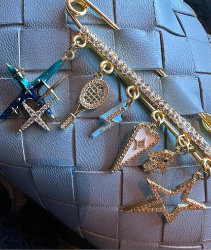White Heart Charm (6 charms only for custom bag charms)