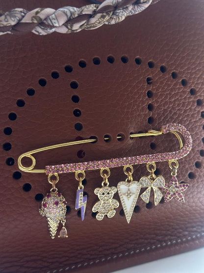Purple Bolt Charm (6 charms only for custom bag charms)