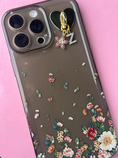 Gold Heart Stick-On Phone Charm (up to 3 charms only for custom phone charms)